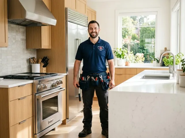 Appliance Repair Hero technician in a Arcadia, LA kitchen after an appliance repair